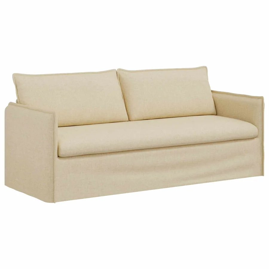 Canapé Crème 196 x 82 x 85 cm tissu - 2