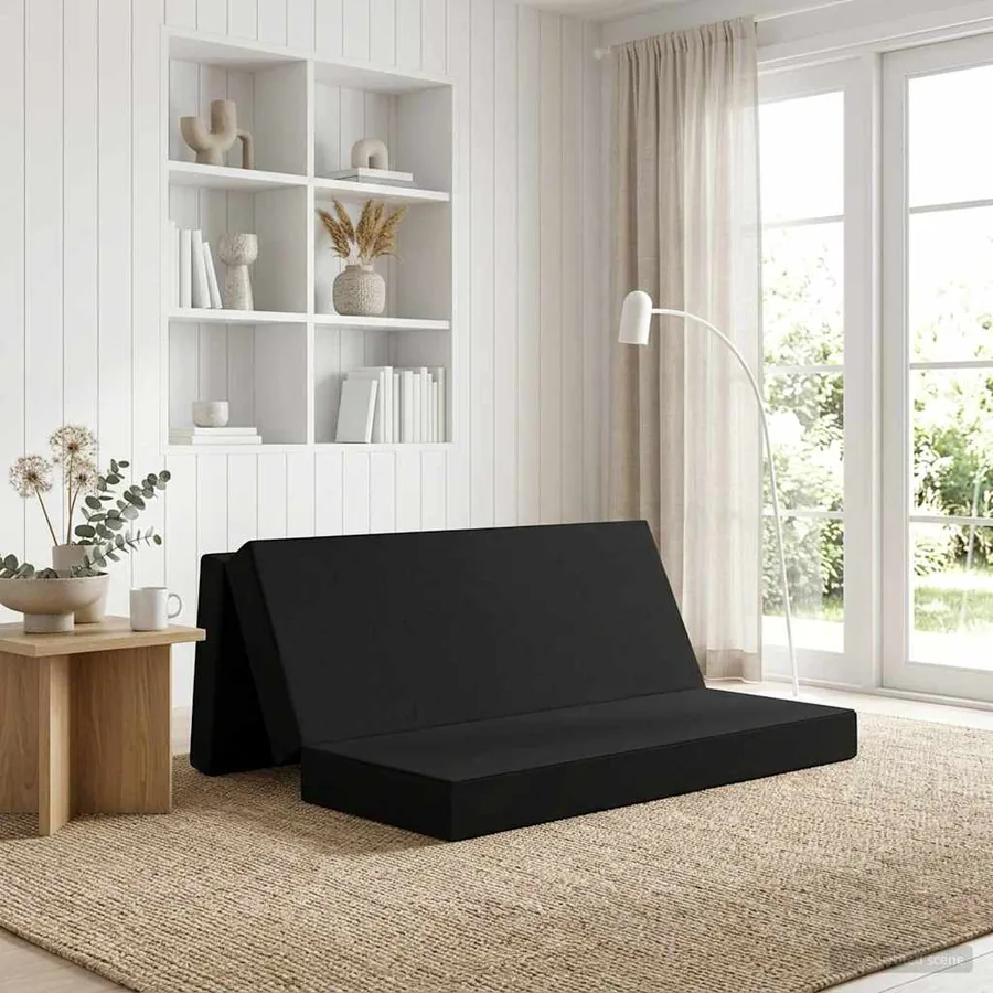 Canapé-lit pliable 200 x 67 x 45 cm Noir