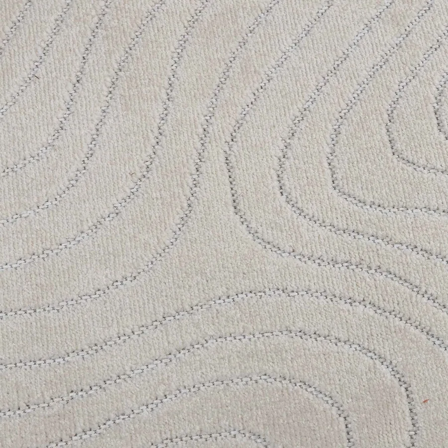 Tapis de surface Carré PALMERAS Crème 120 x 120 cm Polyester - 7