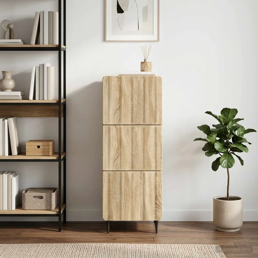 Armoire à tiroirs Chêne Sonoma 33 x 34,5 x 92 cm - 4