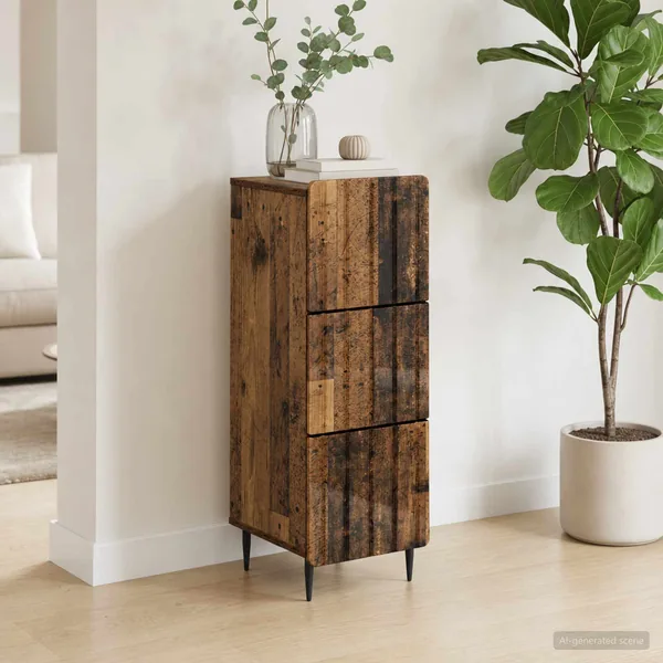 Armoire à tiroirs Bois ancien 33 x 34,5 x 92 cm