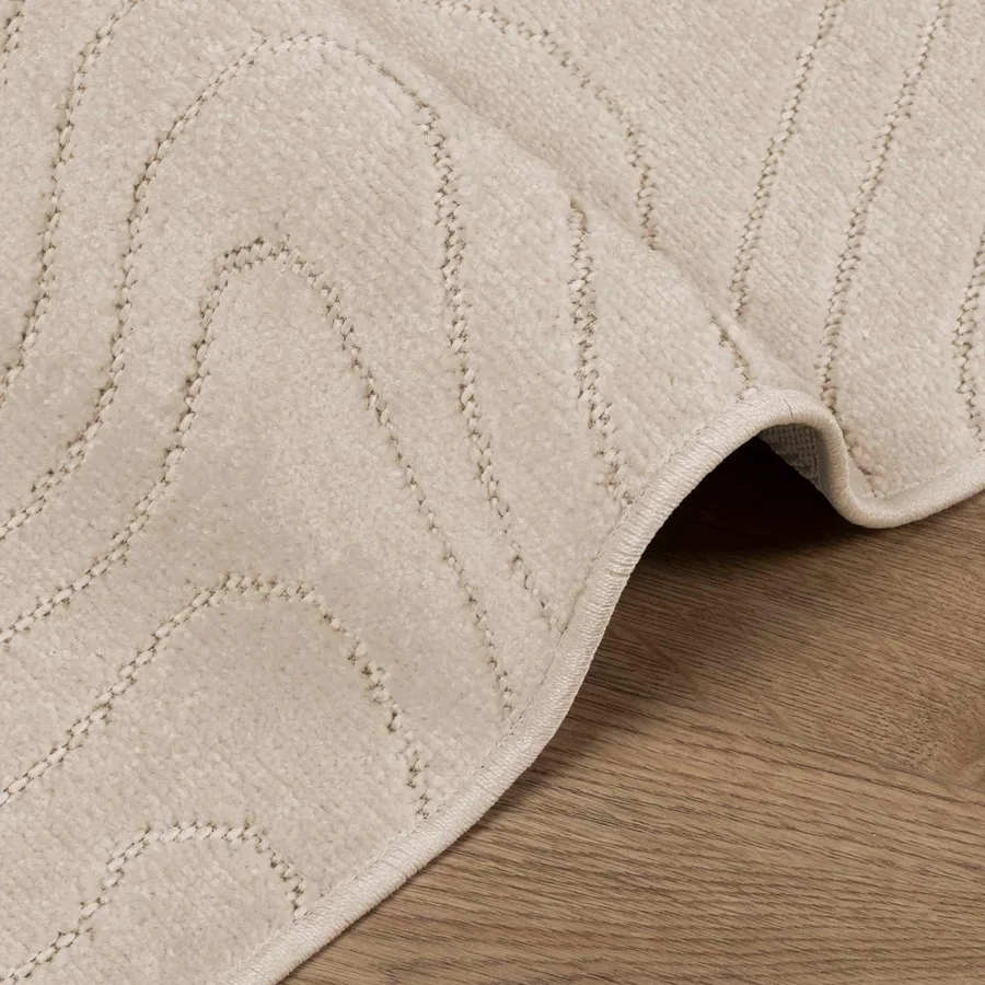 Tapis de surface Carré PALMERAS Beige 200 x 200 cm Polyester - 6