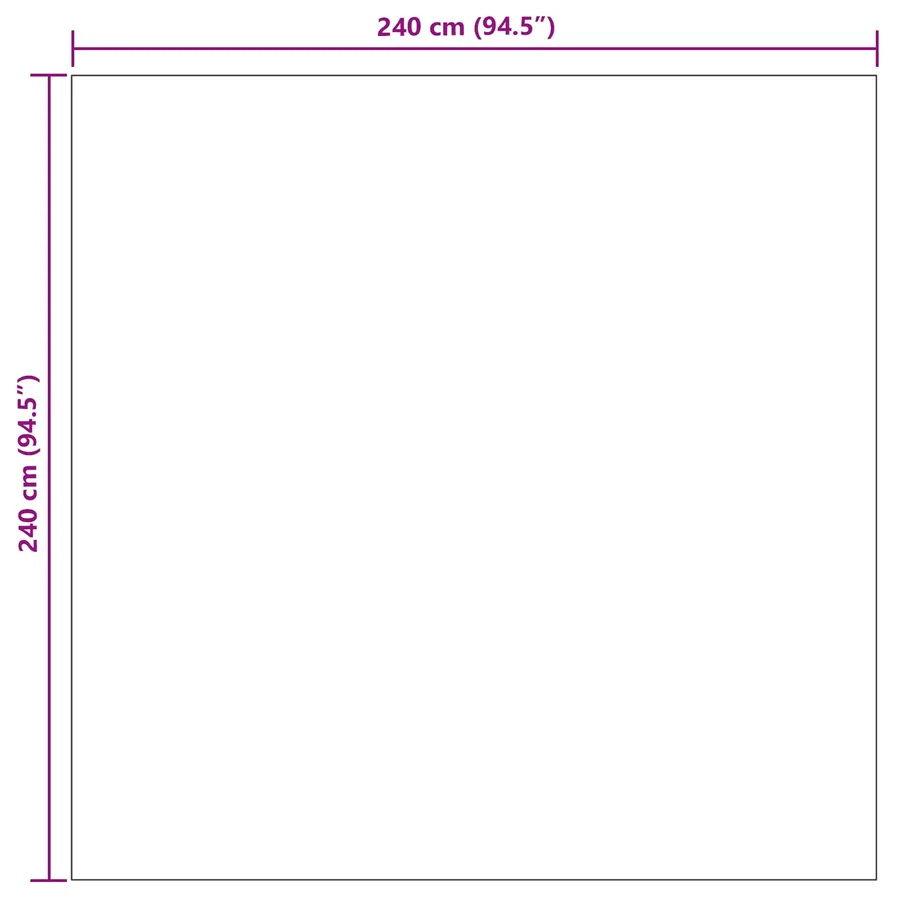 Tapis de surface Carré PALMERAS Vert 240 x 240 cm Polyester - 8