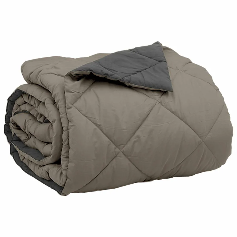 Duvet d'été simple Gris clair et anthracite 220 x 200 cm - 5