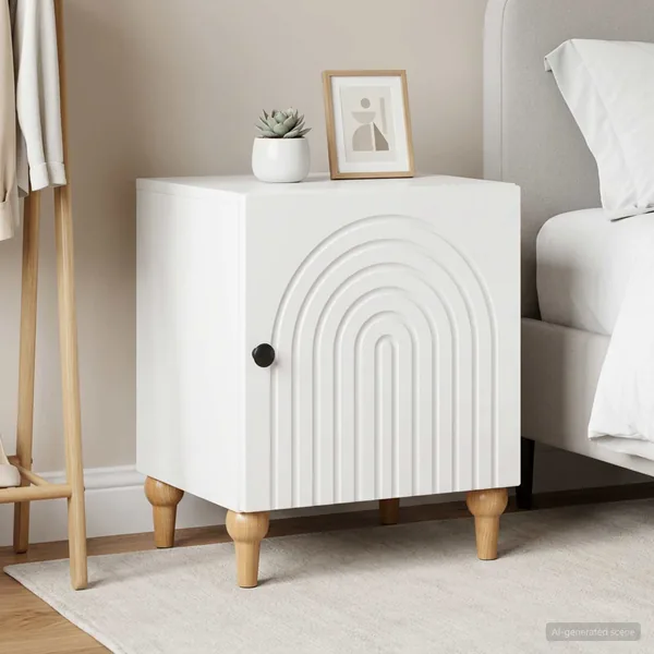 Cabinet de chevet 2 pcs Blanc 43 x 34,5 x 50 cm