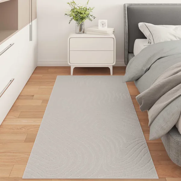 Tapis de surface PALMERAS Crème 150 x 80 cm Polyester
