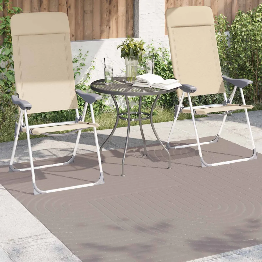 Tapis de surface Carré PALMERAS Beige 200 x 200 cm Polyester - 3
