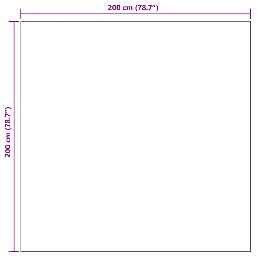 Tapis de surface Carré PALMERAS Beige 200 x 200 cm Polyester - 8