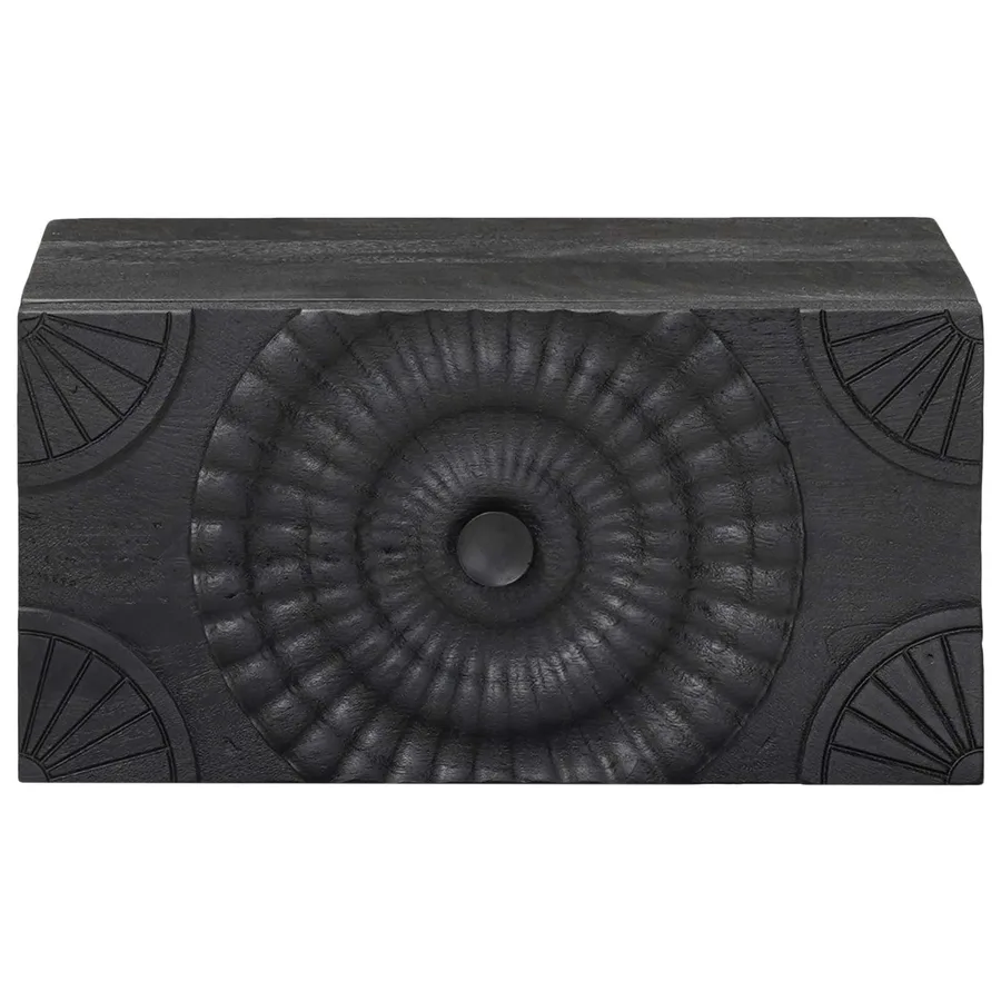 Table de chevet faite main Noir 40 x 30 x 20 cm - 5
