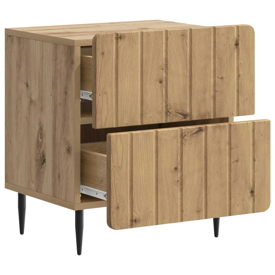 Cabinet de chevet Chêne artisanal 43 x 34,5 x 49,5 cm - 4