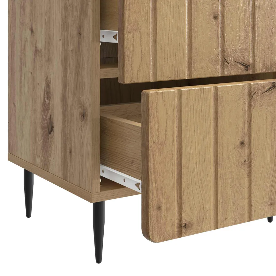 Cabinet de chevet Chêne artisanal 43 x 34,5 x 49,5 cm - 9