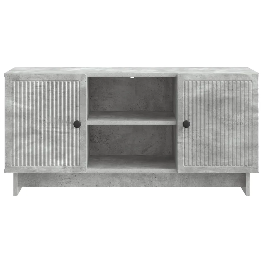Meuble TV 102 x 34,5 x 50 cm Gris béton Bois d'ingénierie - 6