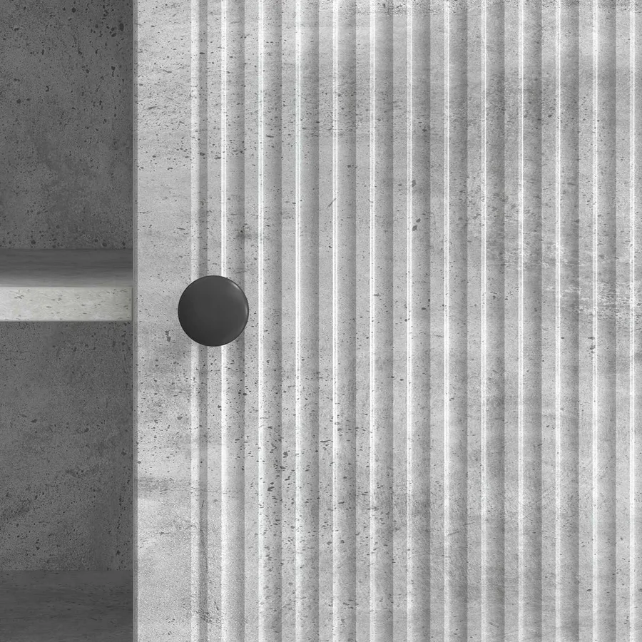 Meuble TV 102 x 34,5 x 50 cm Gris béton Bois d'ingénierie - 8
