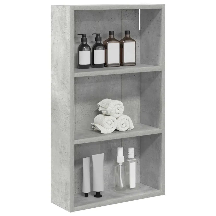 Armoire murale de salle de bain Gris Béton 40 x 14 x 70 cm - 3