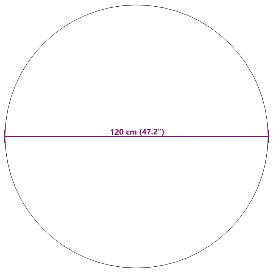 Tapis de surface Rond PALMERAS Beige Ø 120 CM Polyester - 8