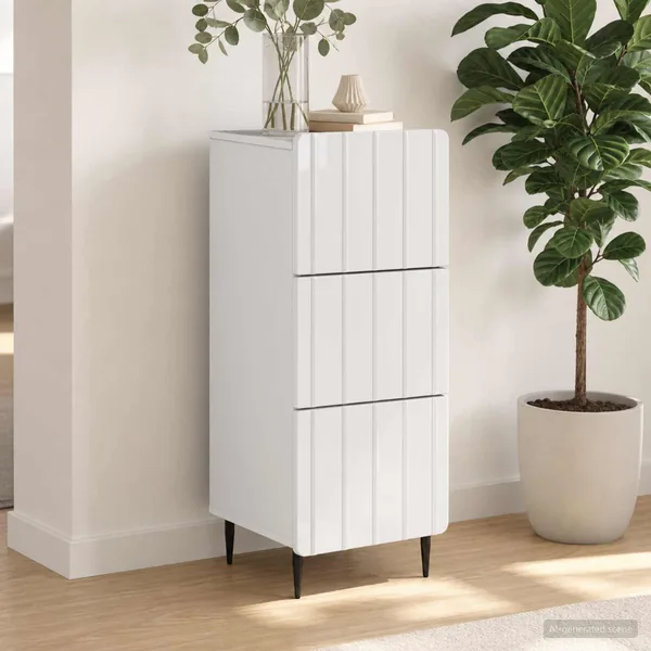 Armoire à tiroirs Blanc 33 x 34,5 x 92 cm Bois d'ingénierie