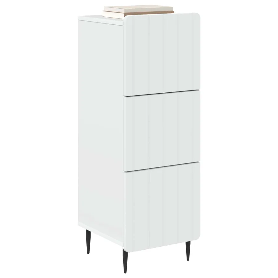 Armoire à tiroirs Blanc 33 x 34,5 x 92 cm Bois d'ingénierie - 3