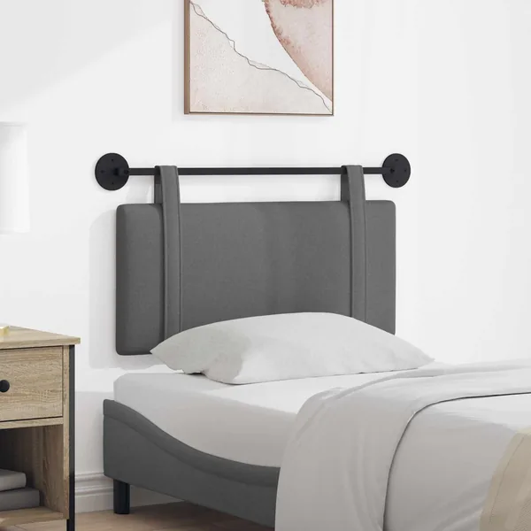 Tête de lit suspendue Gris foncé Tissu
