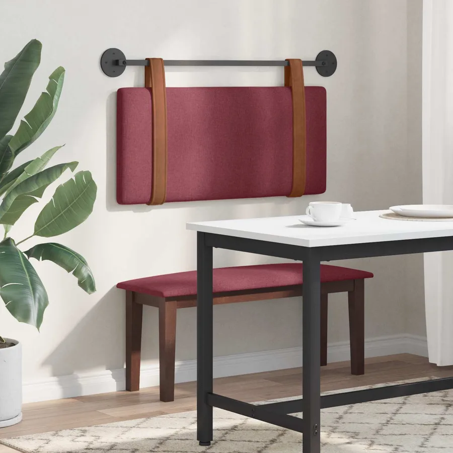 Tête de lit suspendue Bordeaux PU antique - 4
