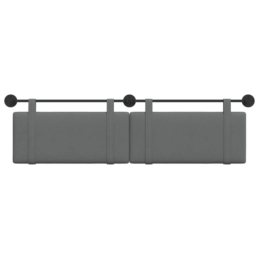 Tête de lit suspendue Gris foncé tissu - 5
