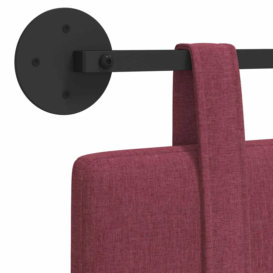 Tête de lit suspendue Bordeaux tissu - 9