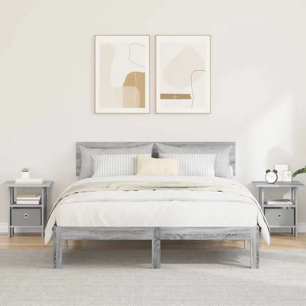 Table de chevet avec tiroir 2 pcs Gris Sonoma 41 x 40 x 45 cm