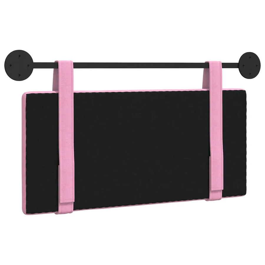 Tête de lit suspendue Rose Tissu - 7