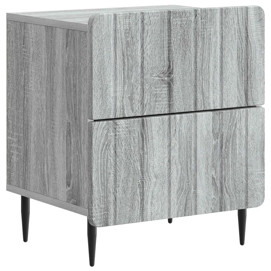 Cabinet de chevet avec tiroir Sonoma gris 43 x 34,5 x 49,5 cm - 2