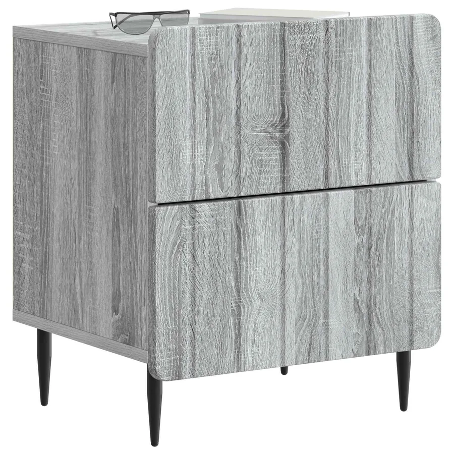 Cabinet de chevet avec tiroir Sonoma gris 43 x 34,5 x 49,5 cm - 3