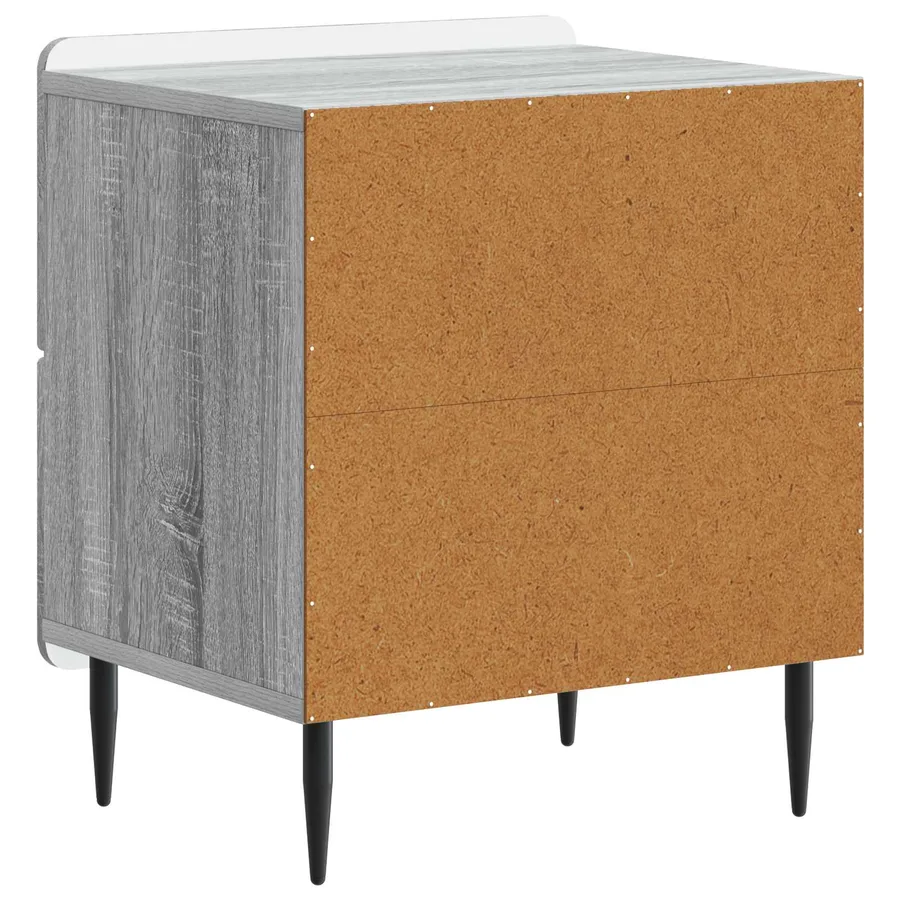 Cabinet de chevet avec tiroir Sonoma gris 43 x 34,5 x 49,5 cm - 7