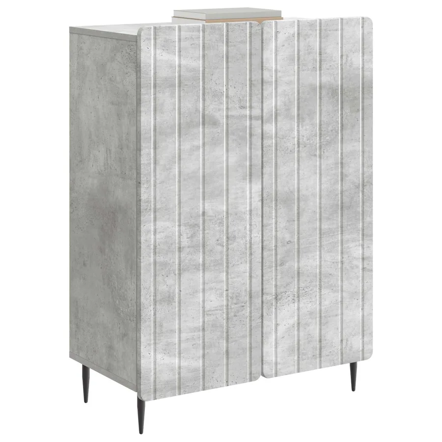Buffet Gris béton 66 x 34,5 x 92 cm Bois d'ingénierie - 3