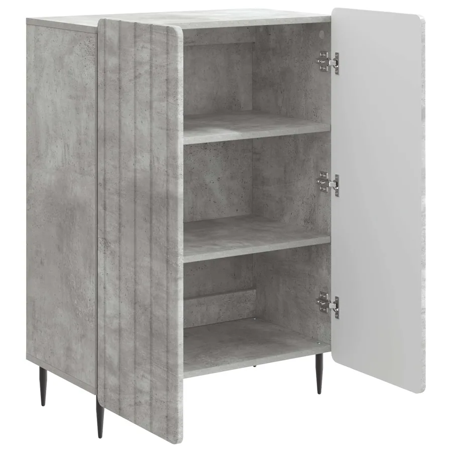 Buffet Gris béton 66 x 34,5 x 92 cm Bois d'ingénierie - 5