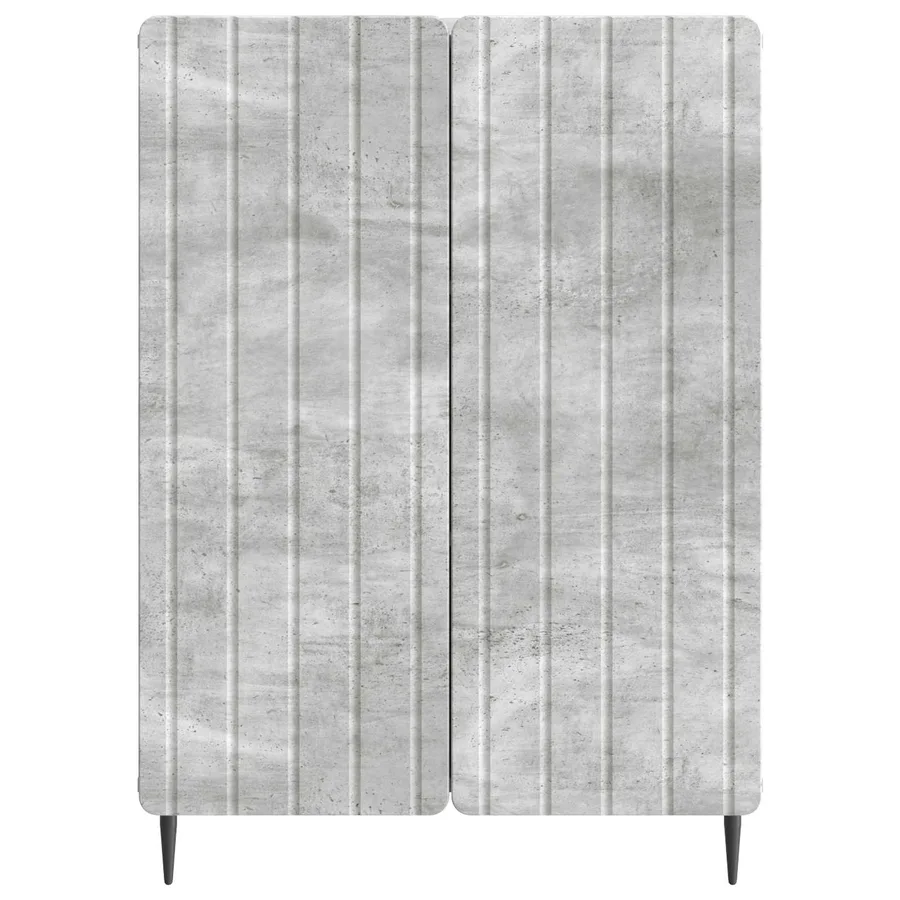 Buffet Gris béton 66 x 34,5 x 92 cm Bois d'ingénierie - 6