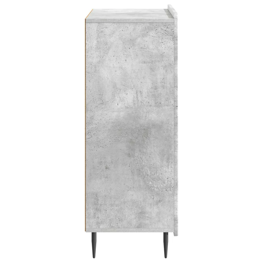 Buffet Gris béton 66 x 34,5 x 92 cm Bois d'ingénierie - 7