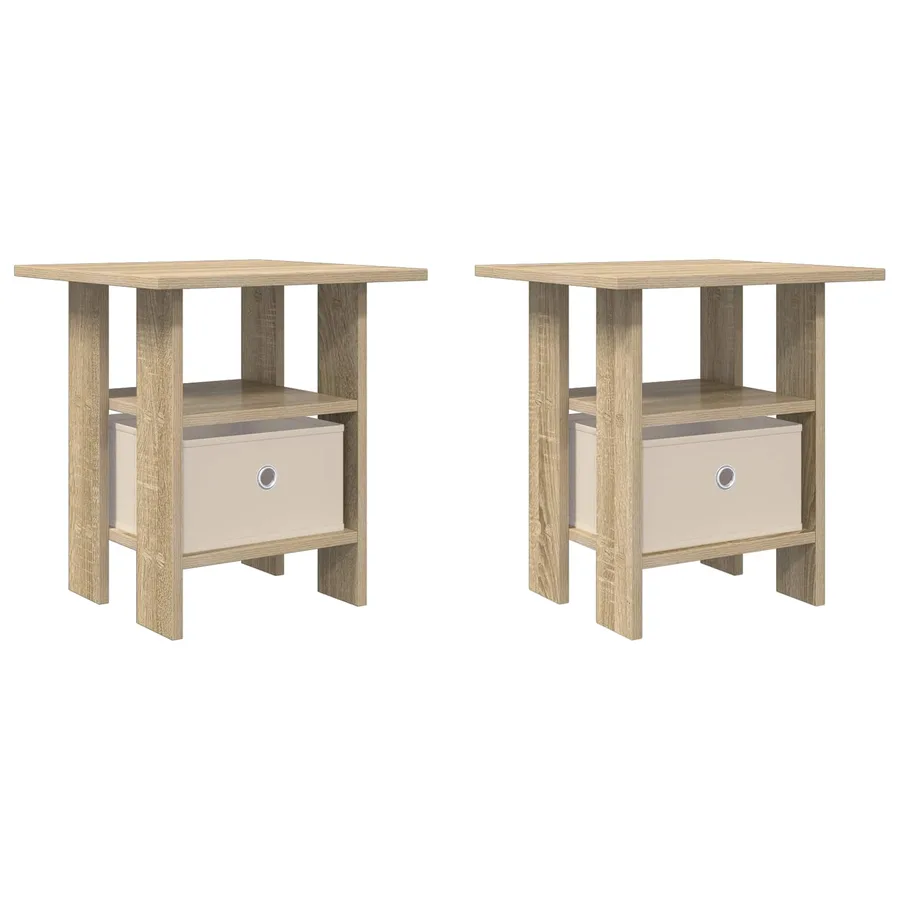 Table de chevet avec tiroir 2 pcs Chêne Sonoma 41 x 40 x 45 cm - 2
