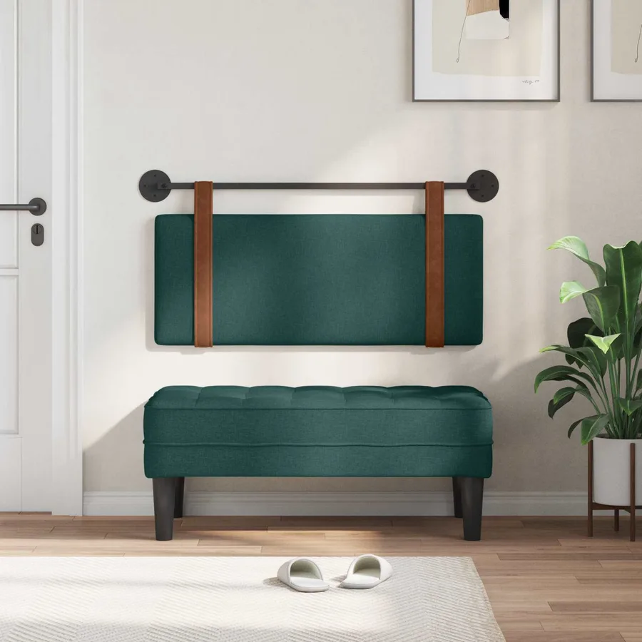 Tête de lit suspendue Vert foncé PU antique - 3