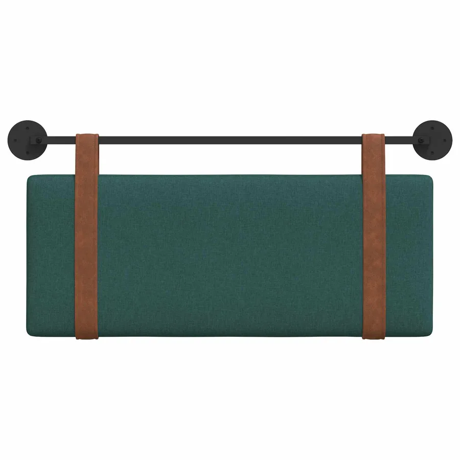 Tête de lit suspendue Vert foncé PU antique - 5