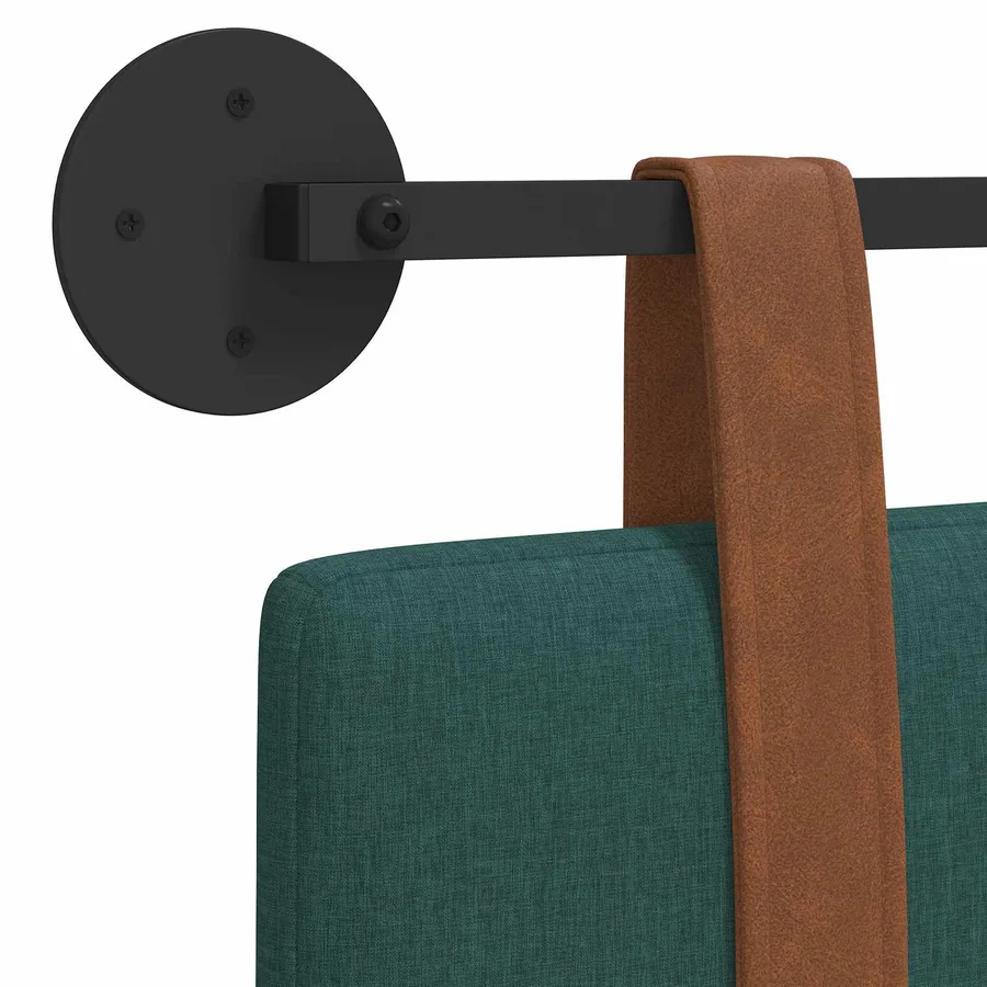 Tête de lit suspendue Vert foncé PU antique - 9