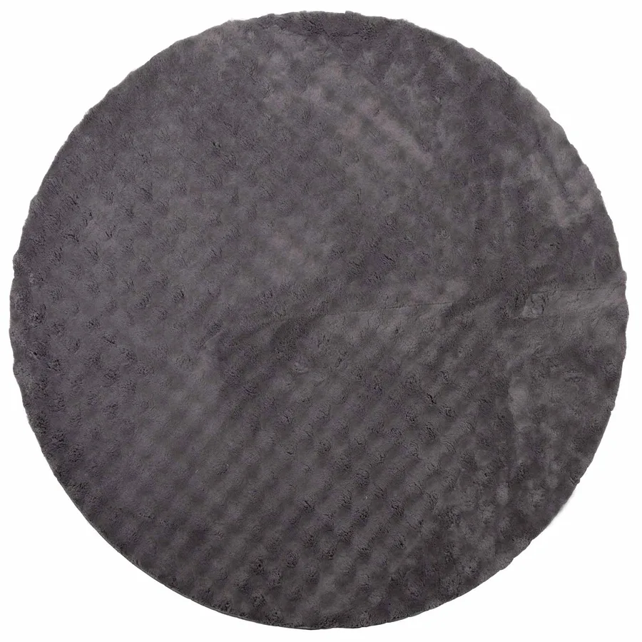 Tapis de surface Rond SIROLO Anthracite Ø 200 CM Polyester - 2