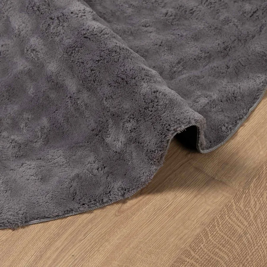 Tapis de surface Rond SIROLO Anthracite Ø 200 CM Polyester - 5