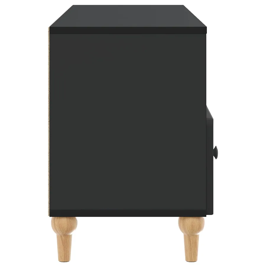 Meuble TV Noir 102 x 34,5 x 50 cm Bois d’ingénierie - 7