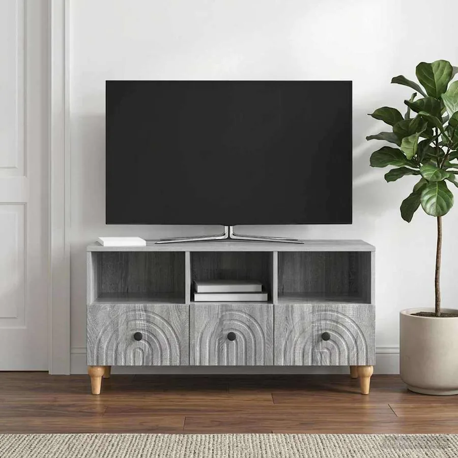 Meuble TV Gris Sonoma 102 x 34,5 x 50 cm Bois d’ingénierie