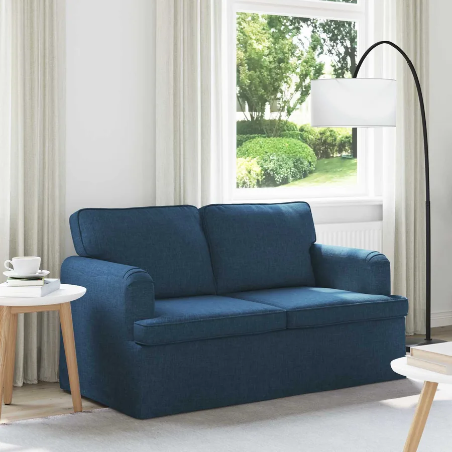 Canapé Bleu 144 x 80 x 85 cm tissu