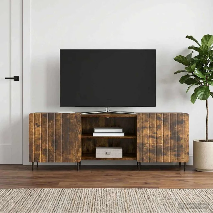 Meuble TV Chêne fumé 150 x 31 x 52 cm Bois d'ingénierie