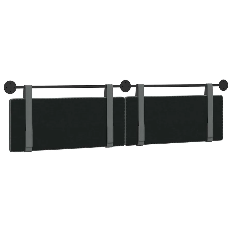 Tête de lit suspendue Gris foncé Tissu - 7