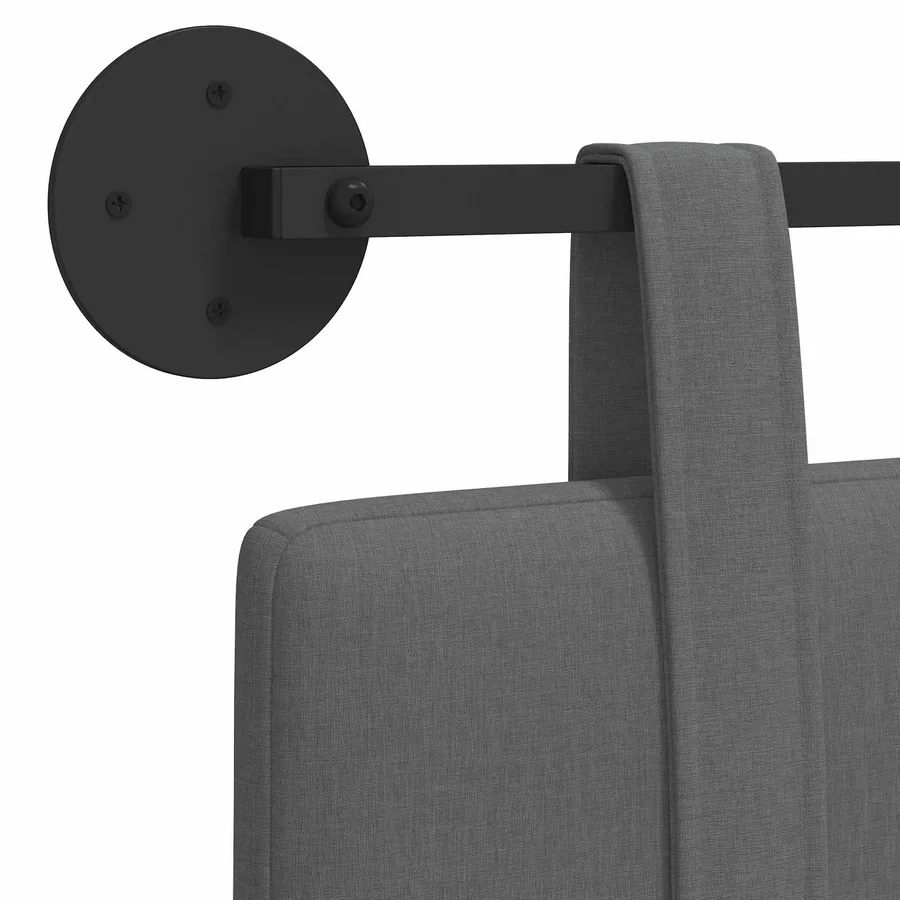 Tête de lit suspendue Gris foncé Tissu - 9