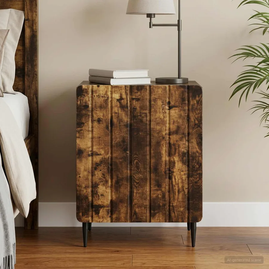 Cabinet de chevet Chêne fumé 43 x 34,5 x 52 cm