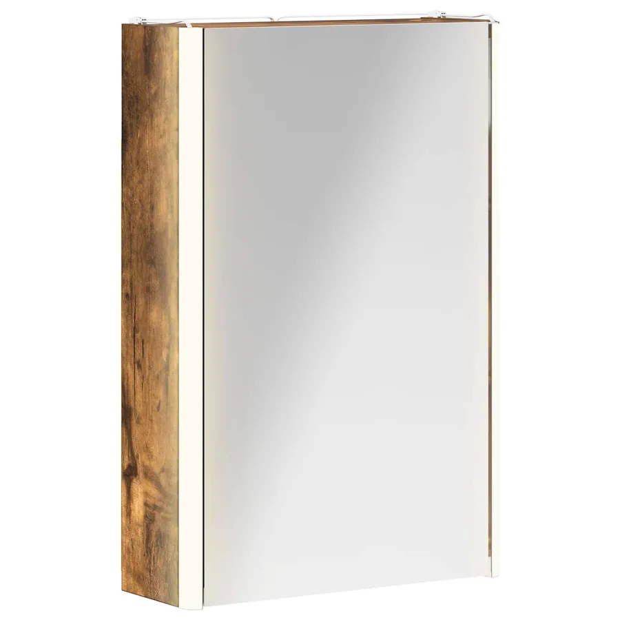 Armoire Miroir de Salle de Bain Chêne fumé 33 x 11,5 x 50 cm - 2