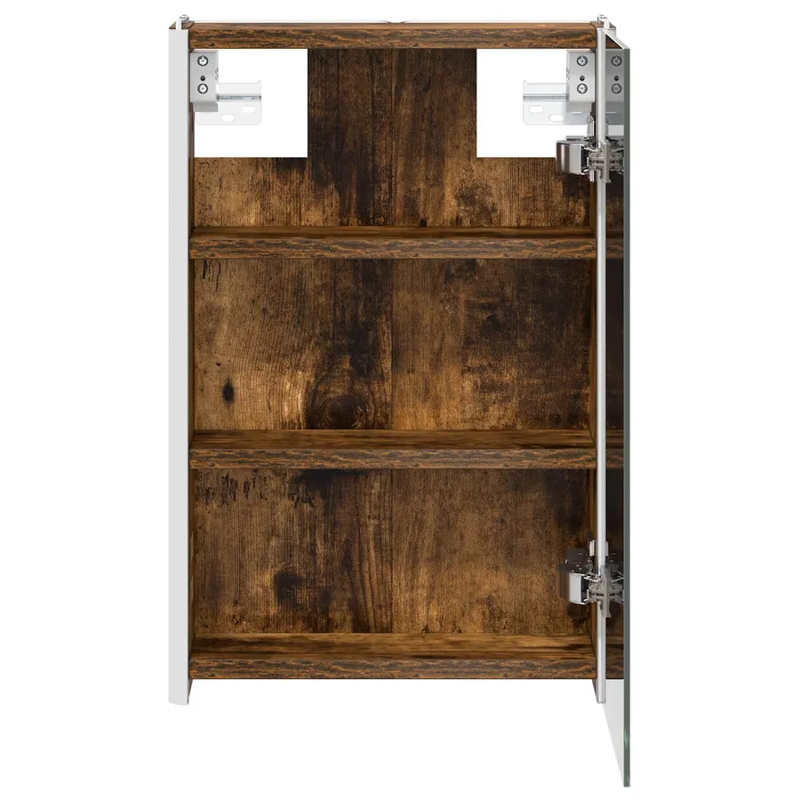 Armoire Miroir de Salle de Bain Chêne fumé 33 x 11,5 x 50 cm - 7