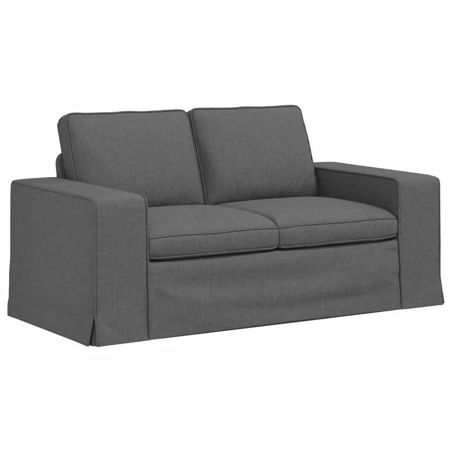 Canapé Gris foncé 162 x 80 x 82 cm tissu - 2
